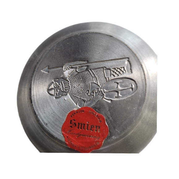 Vintage SMIEN ELK Norway Viking Nomad Coaster. PEWTER, Silver Marked - Picture 7 of 7